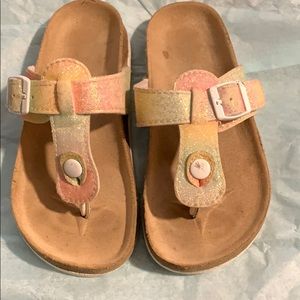 Glitter thong kid sandals